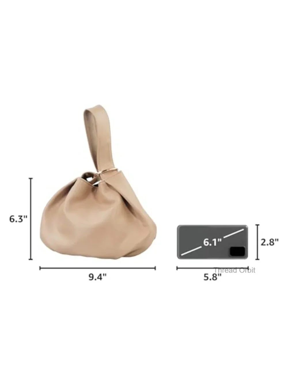 Soft Vegan Leather Hobo Top Handle Bag Clutch Tote